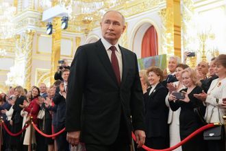 Избранный президент России Владимир Путин на церемонии инаугурации