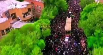 Опубликованы кадры церемонии прощания с президентом Ирана Раиси в Тебризе