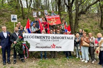 Акция «Бессмертный полк» в Генуе